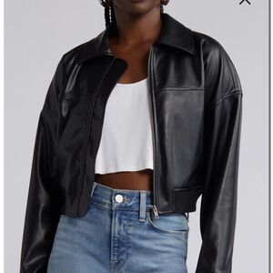 Open Edit Leather Jacket BRAND NEW
